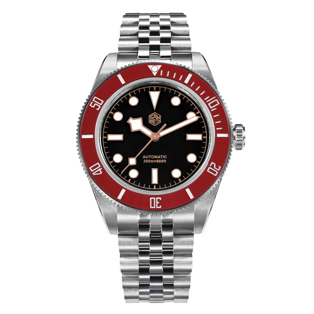 San Martin SN0128G — Diver Submariner 40 mm pulsera Jubilee y NH35 (20 ATM)