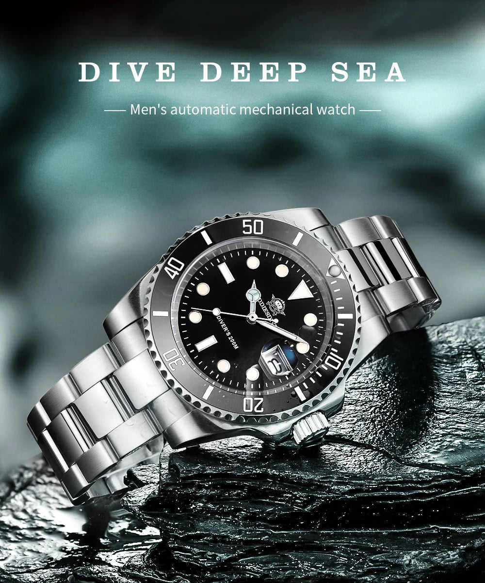 AddiesDive Diver — Reloj automático con bisel cerámico y BGW9 (20 ATM)