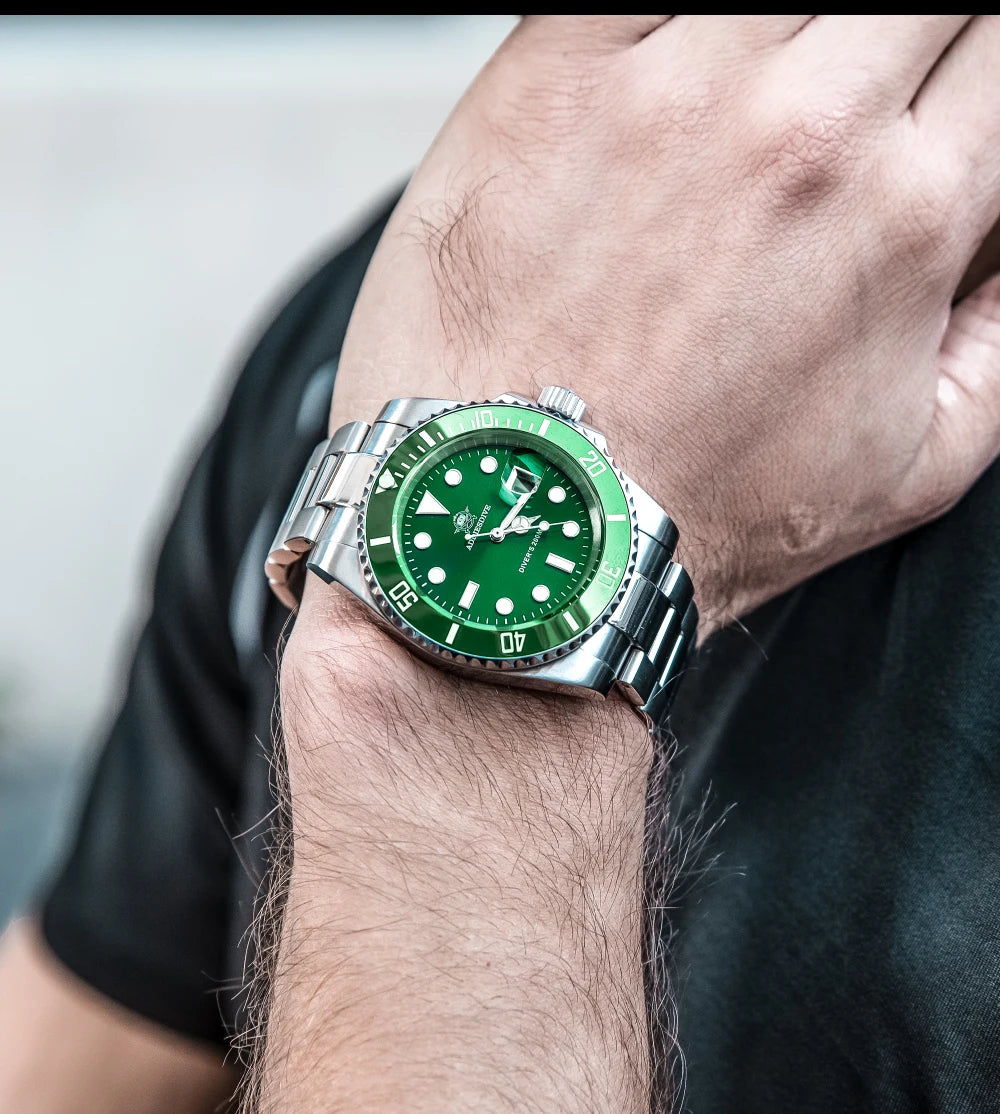 AddiesDive Diver — Reloj automático con bisel cerámico y BGW9 (20 ATM)
