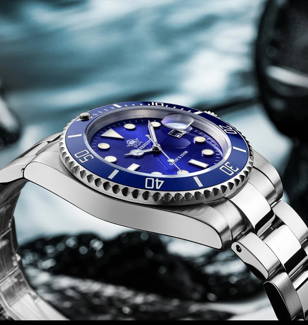 AddiesDive Diver — Reloj automático con bisel cerámico y BGW9 (20 ATM)