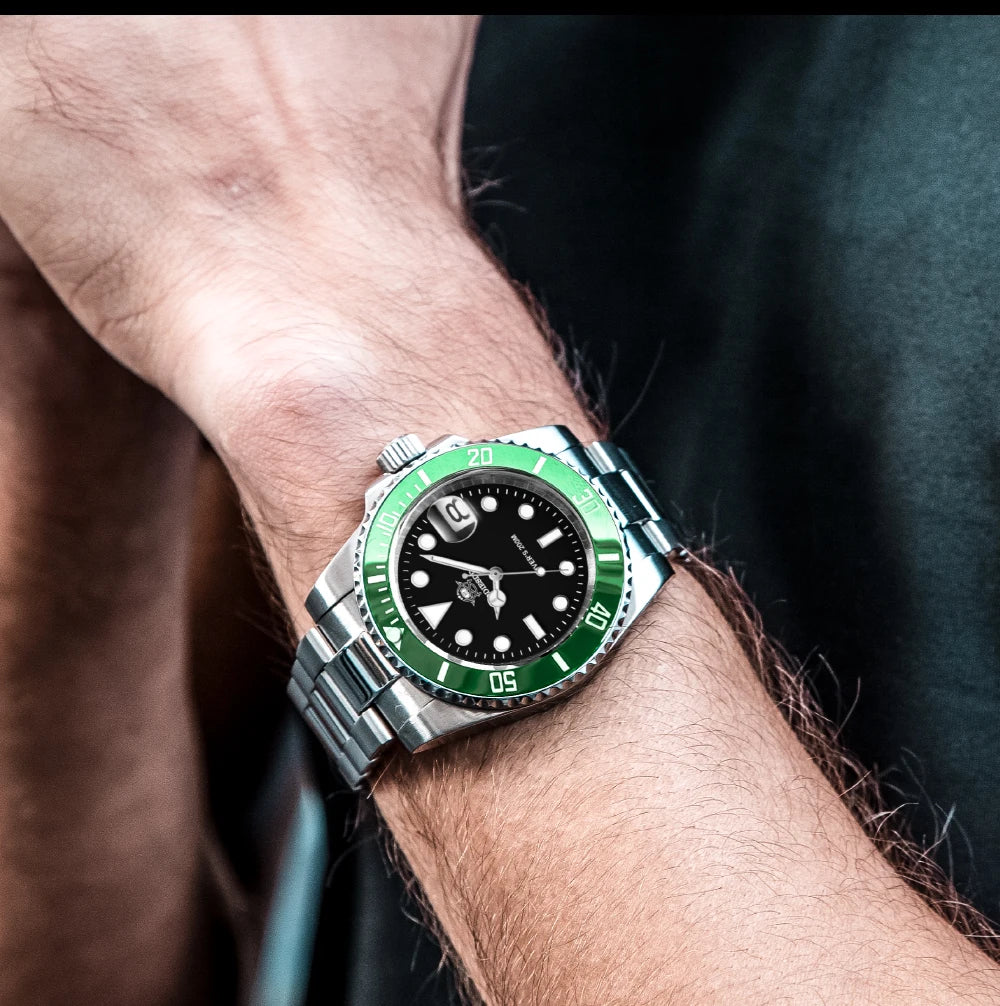 AddiesDive Diver — Reloj automático con bisel cerámico y BGW9 (20 ATM)