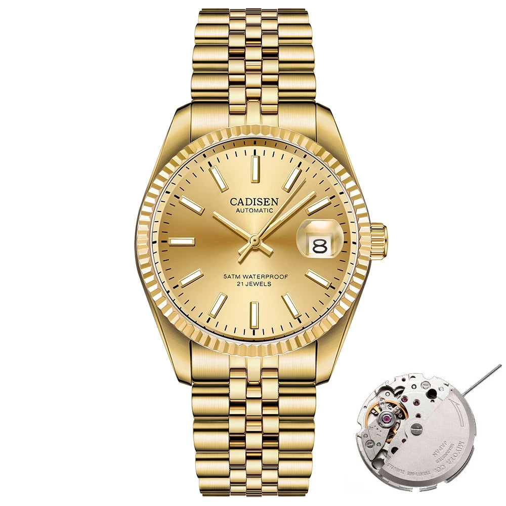 Cadisen C8053 — Reloj automático estilo Datejust con zafiro