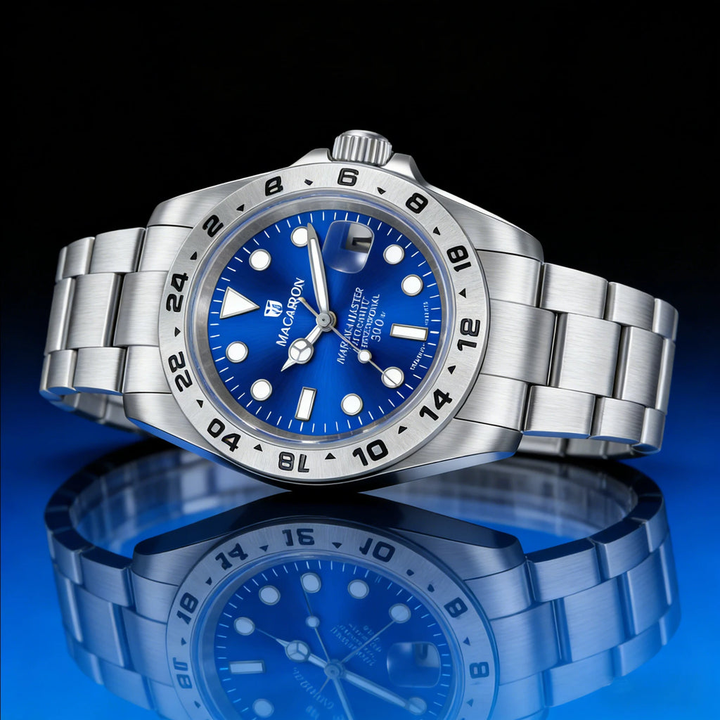 Macarlon Explorer II — Reloj automático con zafiro y Seiko NH35