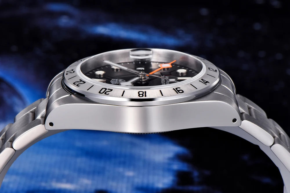 RollsTimi Explorer II — GMT automático con zafiro y Seiko NH34
