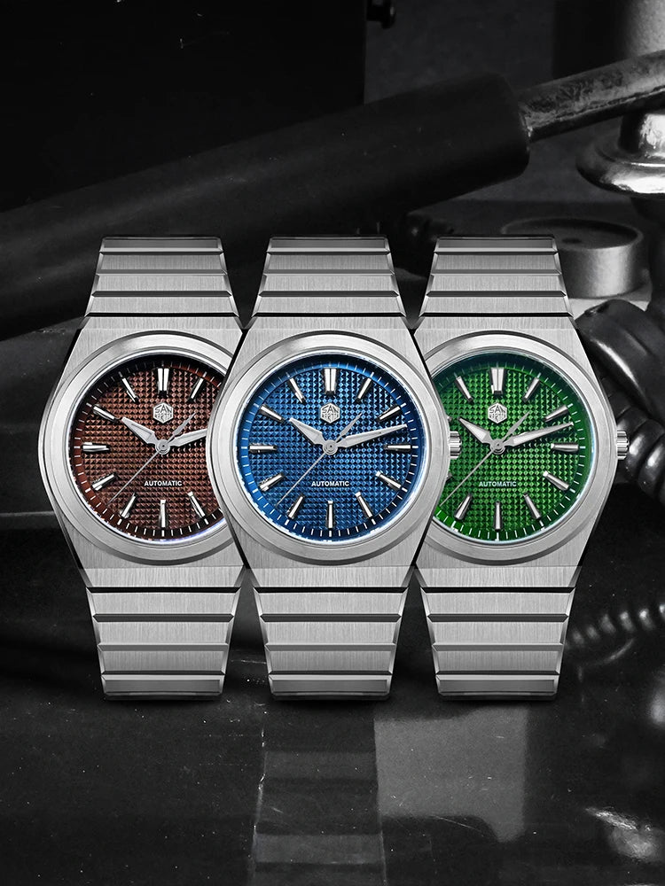 San Martin SN0152 — Reloj integrado tipo PRX esfera Waffle 3D y Miyota 90S5 (39 mm)
