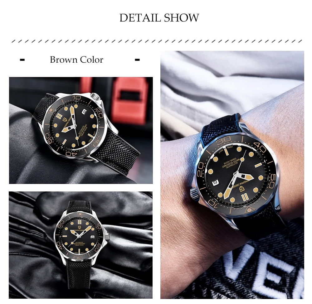 Pagani Design Automático — Reloj automático con Miyota 8215 y correa de caucho