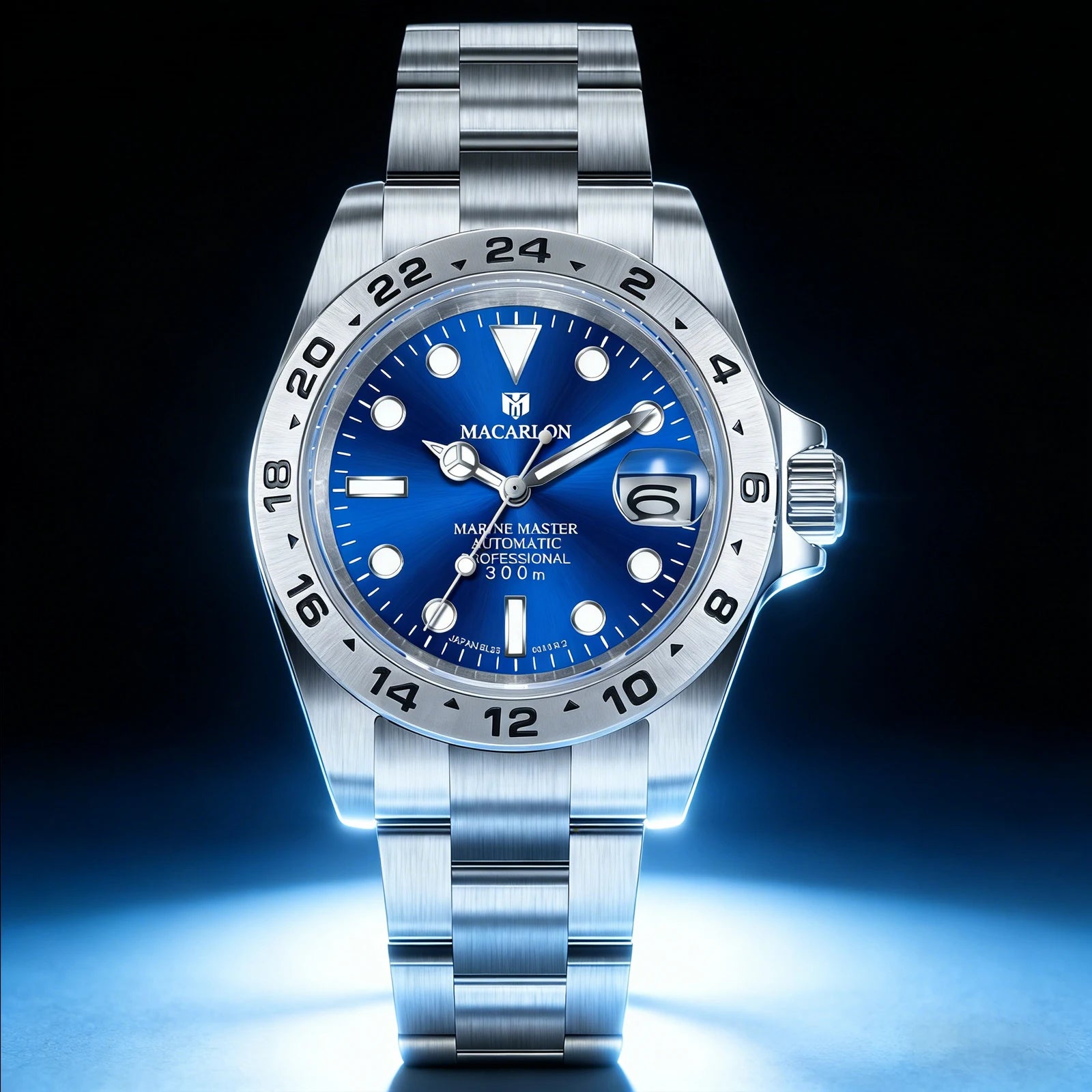 Macarlon Explorer II — Reloj automático con zafiro y Seiko NH35