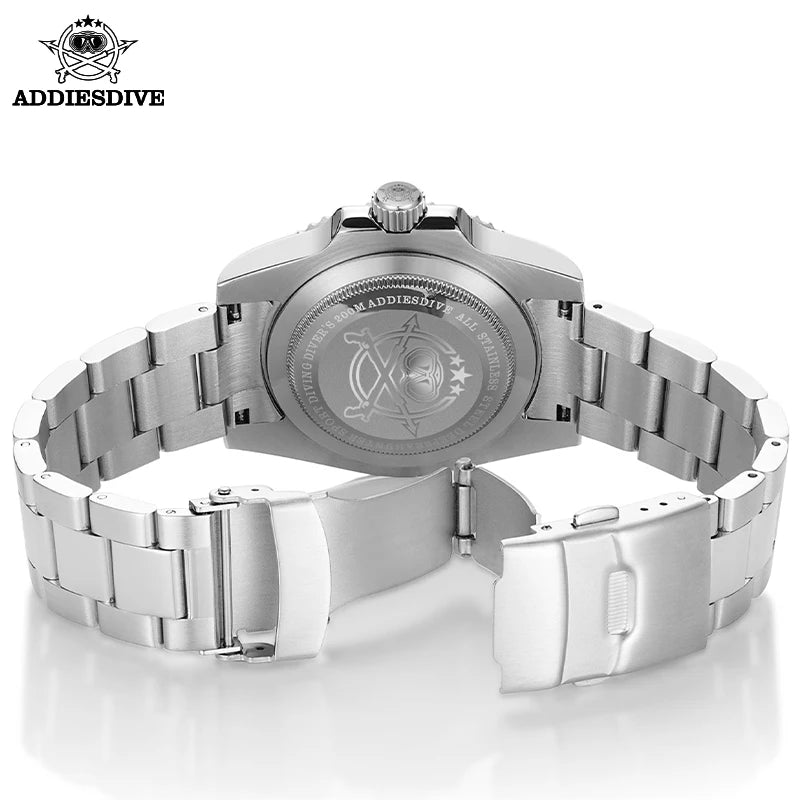 AddiesDive Diver — Reloj automático con bisel cerámico y BGW9 (20 ATM)