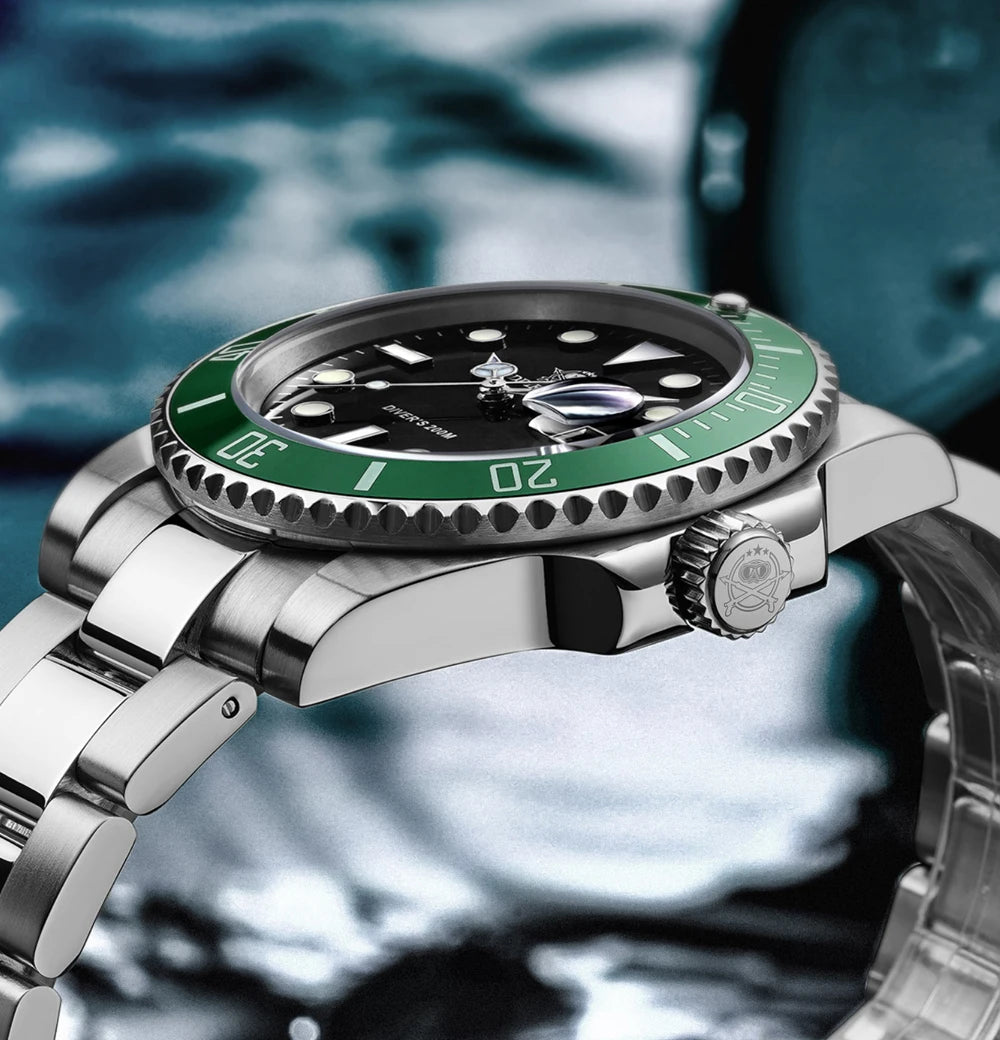 AddiesDive Diver — Reloj automático con bisel cerámico y BGW9 (20 ATM)
