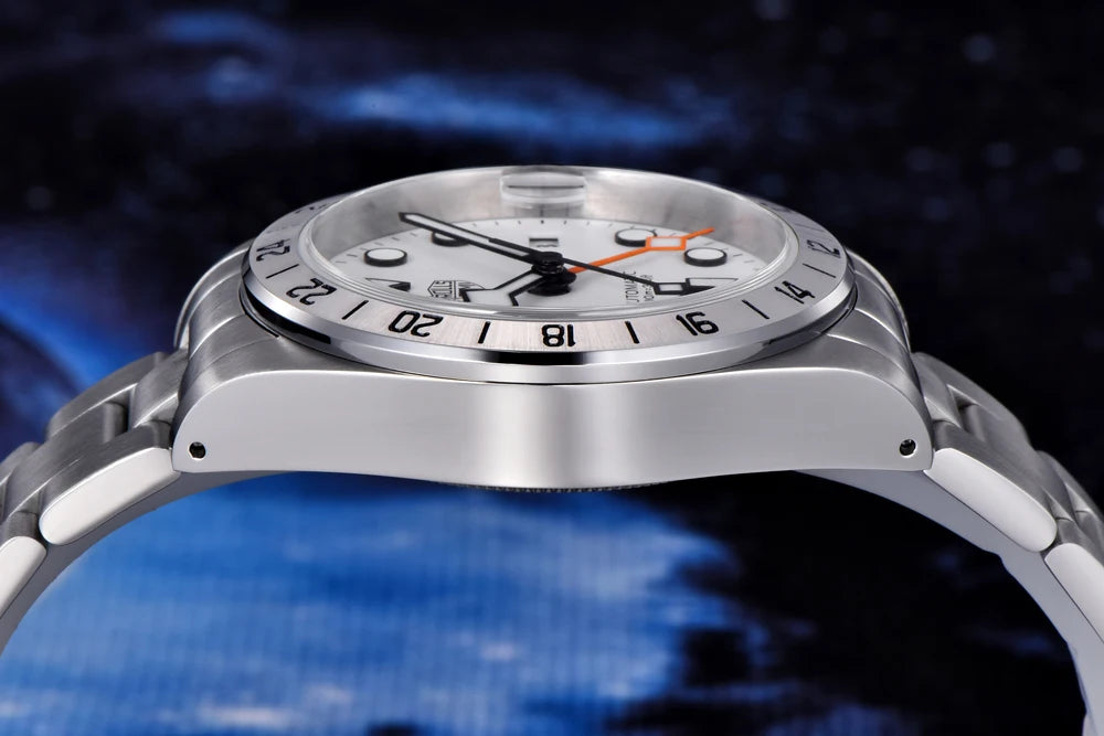 RollsTimi Explorer II — GMT automático con zafiro y Seiko NH34