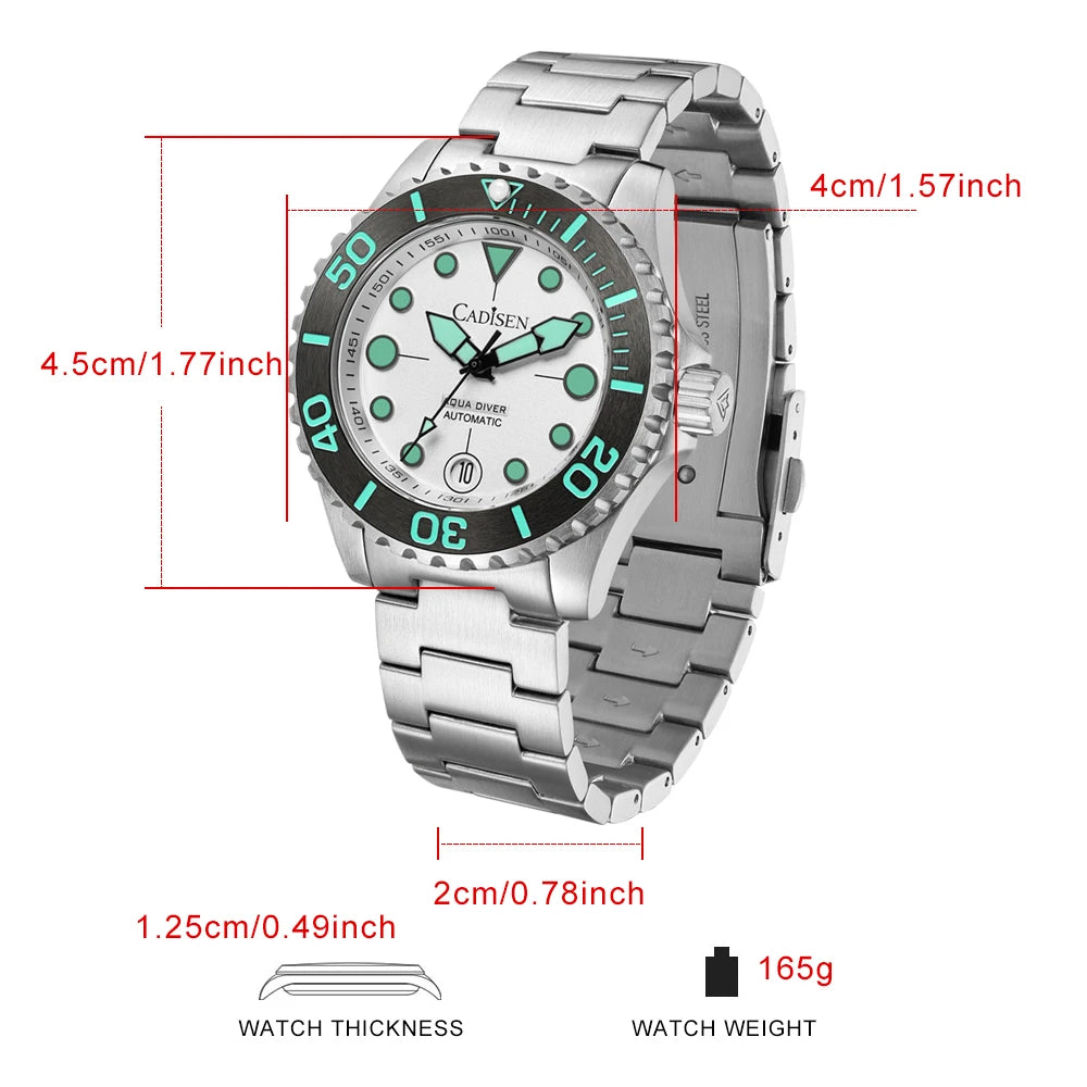 Cadisen Aqua Diver — Reloj automático con Miyota 8215 (10 ATM)