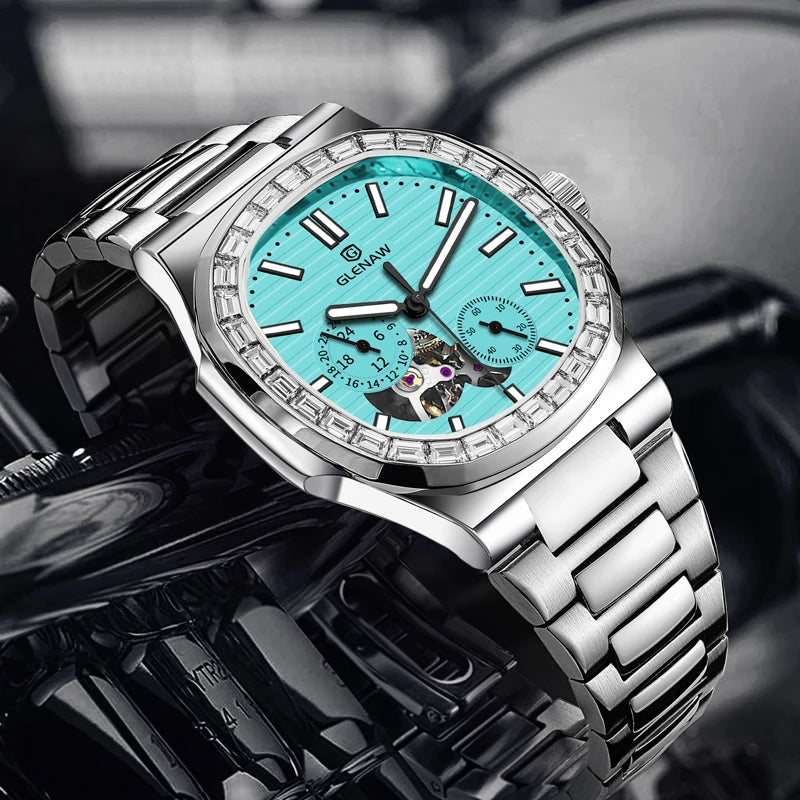 Glenaw Nautilus — Reloj automático integrado tipo Nautilus