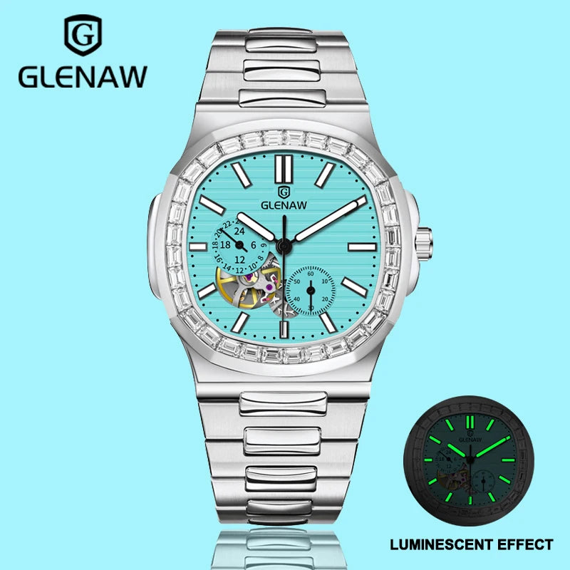 Glenaw Nautilus — Reloj automático integrado tipo Nautilus