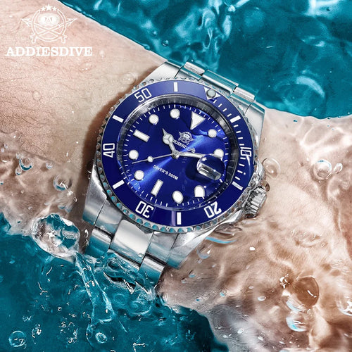 AddiesDive Diver — Reloj automático con bisel cerámico y BGW9 (20 ATM)