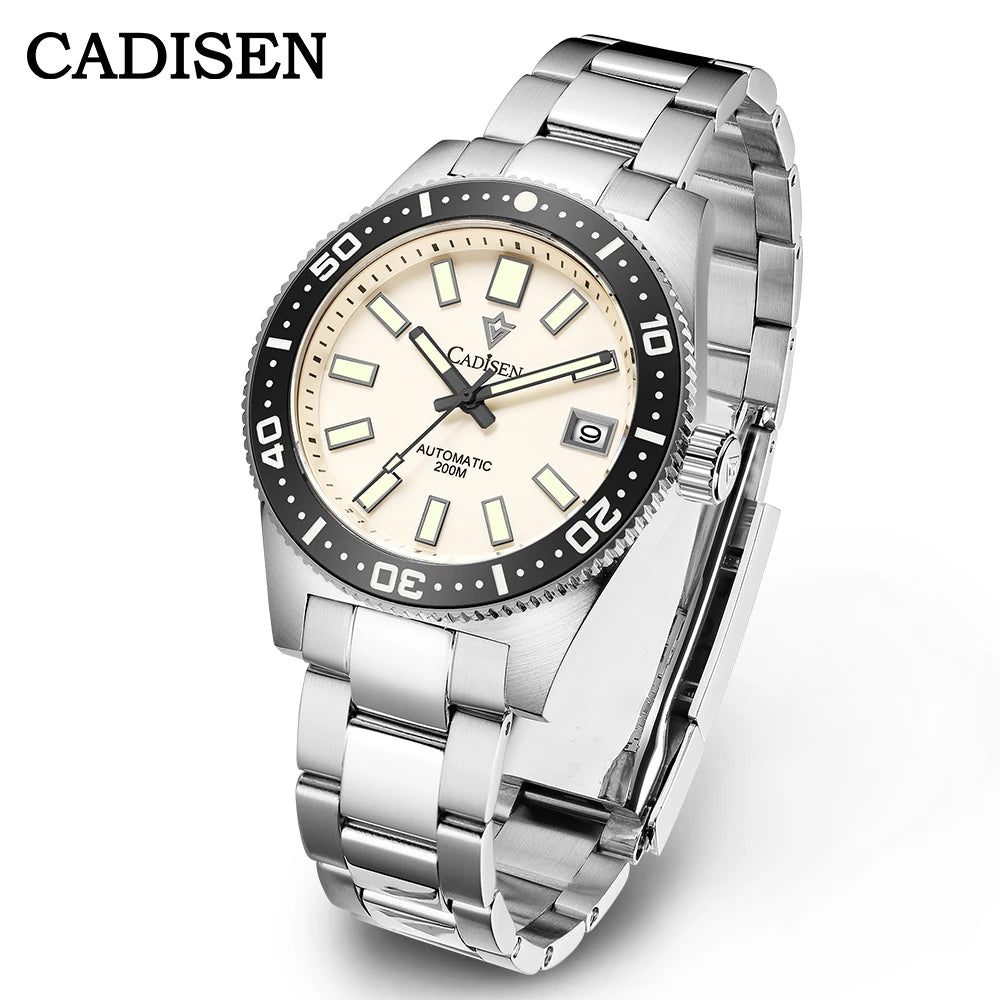 Cadisen Diver 38 mm — Reloj automático con zafiro y Miyota 8215 (20 ATM)