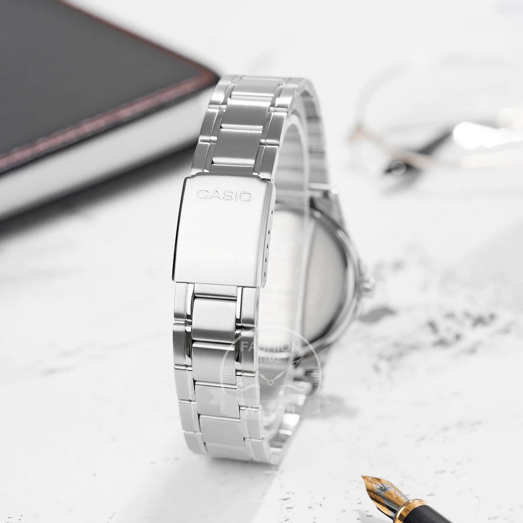 Casio MTP-1381D — Reloj clásico cuarzo con esfera limpia y fecha