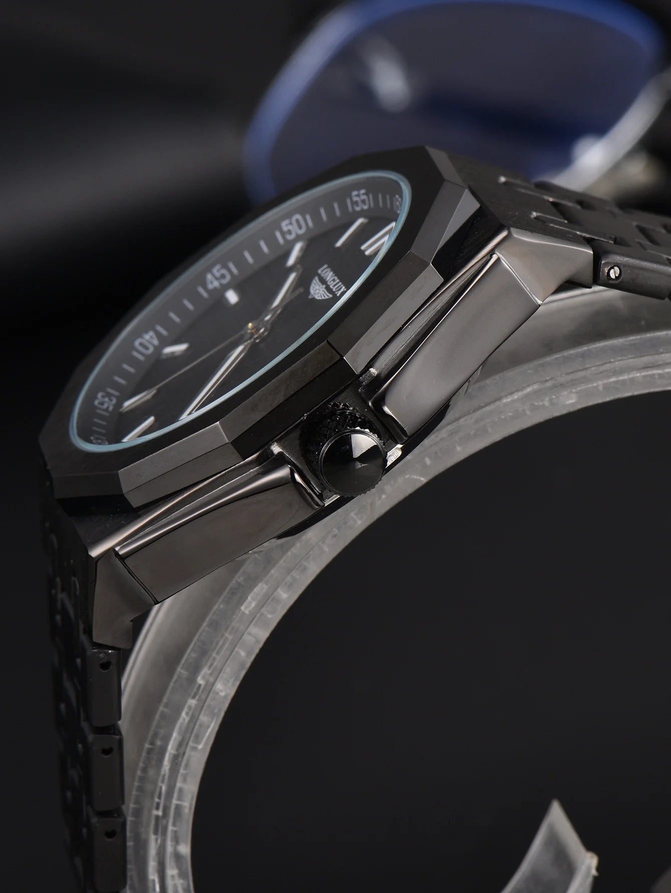 Longlux 8076LG — Reloj automático asequible con fecha en acero