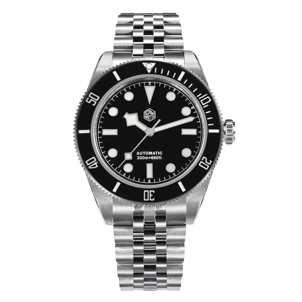 San Martin SN0128G — Diver Submariner 40 mm pulsera Jubilee y NH35 (20 ATM)