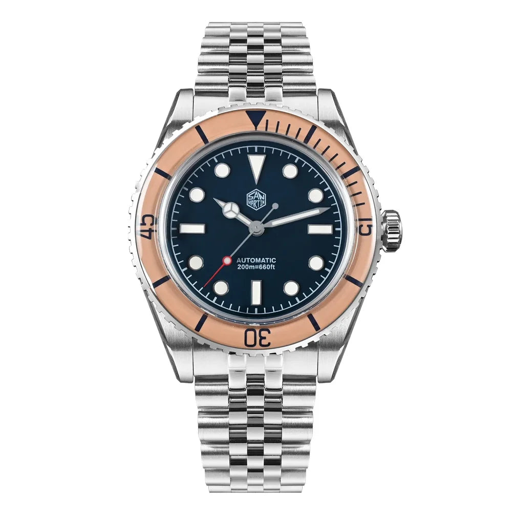 San Martin SN0133 — Diver vintage 40 mm con bisel zafiro y NH35 (20 ATM)