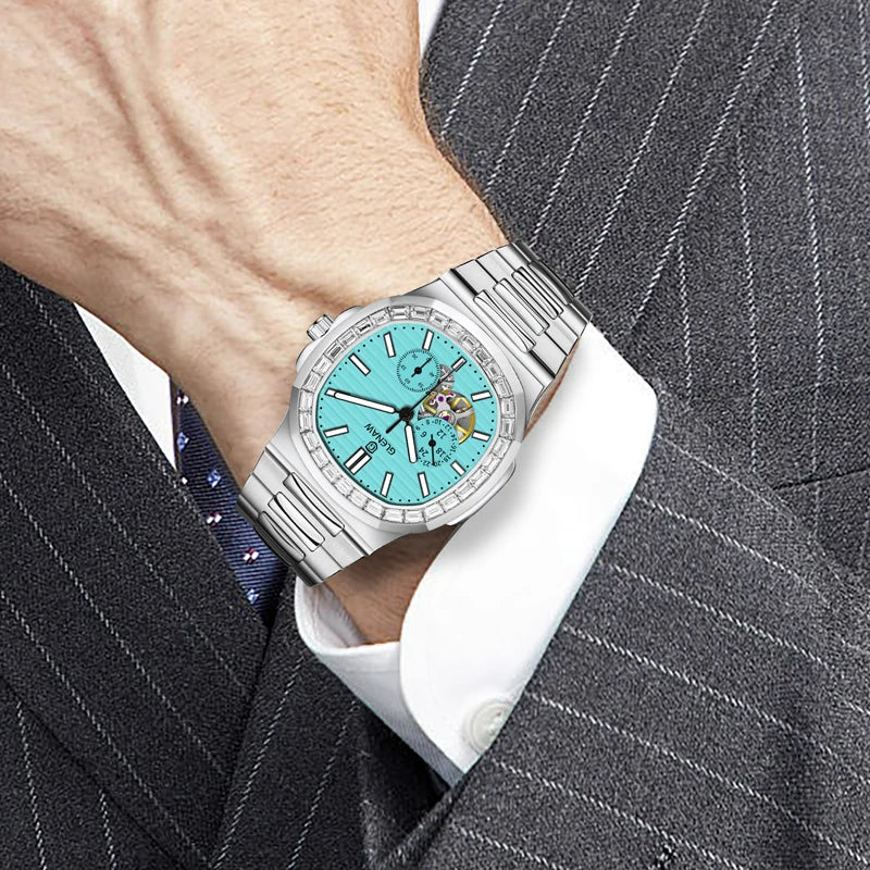 Glenaw Nautilus — Reloj automático integrado tipo Nautilus