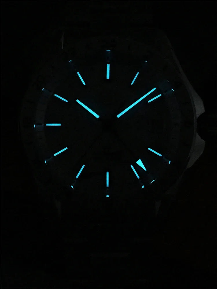 San Martin SN0129 GMT — Reloj con esfera de piedra semipreciosa y NH34 (39 mm)