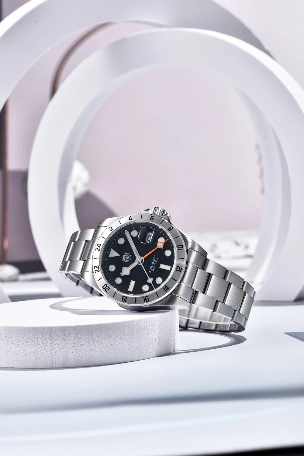 RollsTimi Explorer II — GMT automático con zafiro y Seiko NH34