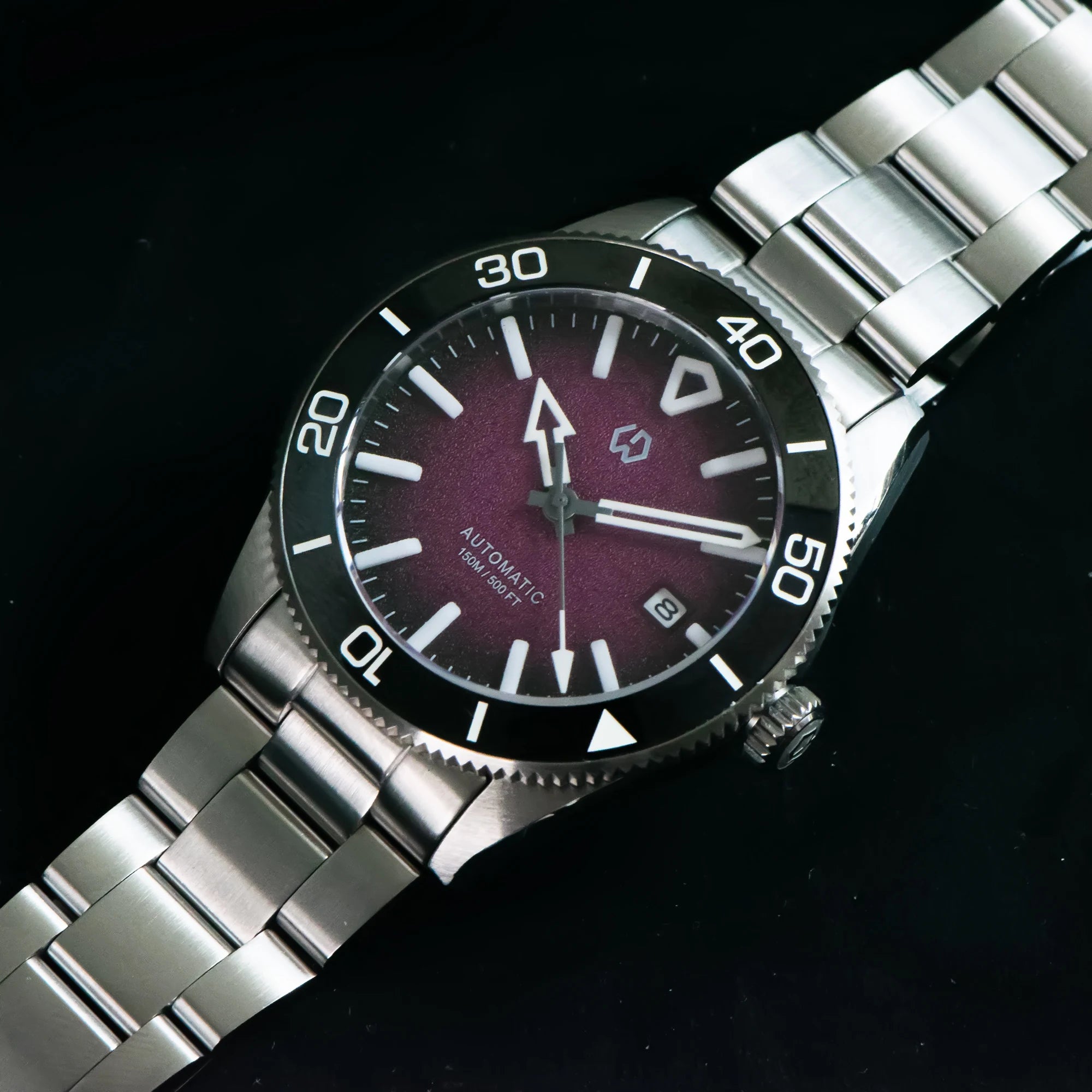 Wishdoit Aqua Storm — Diver automático con bisel cerámico y esfera 3D (15 ATM)