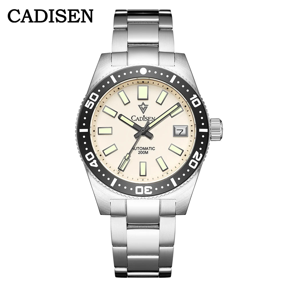 Cadisen Diver 38 mm — Reloj automático con zafiro y Miyota 8215 (20 ATM)