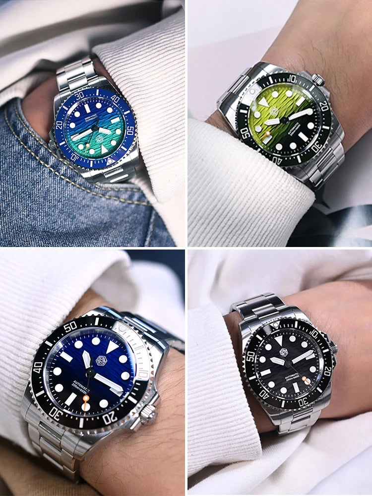 San Martin SN0126 — Submariner esfera Wave 3D esmaltada y Miyota 90S5 (38 mm)