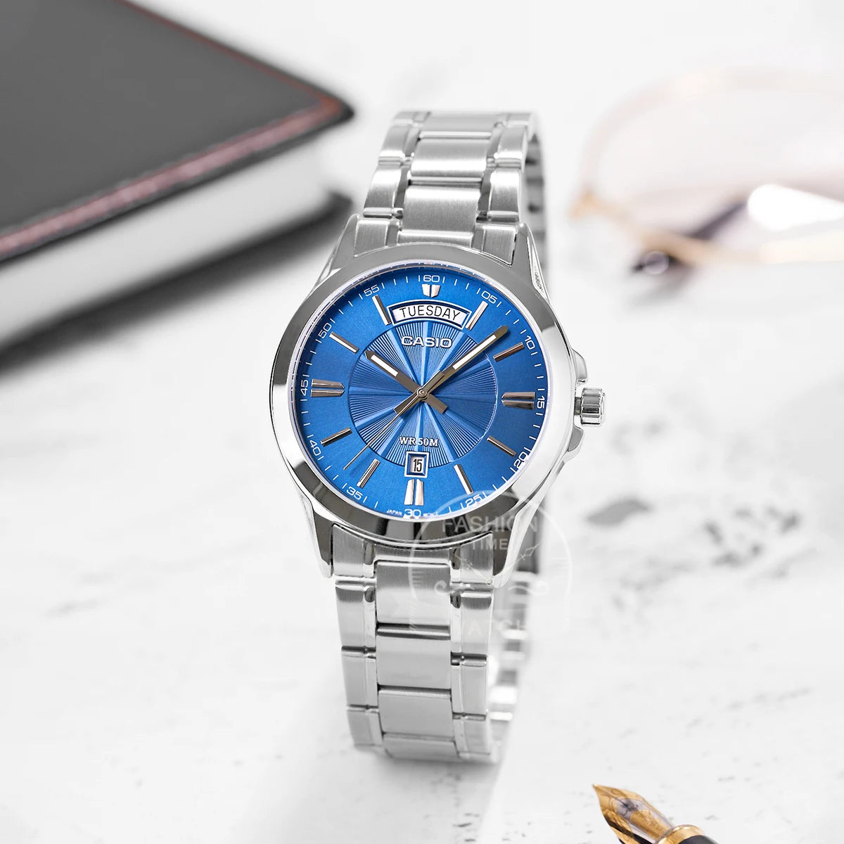 Casio MTP-1381D — Reloj clásico cuarzo con esfera limpia y fecha