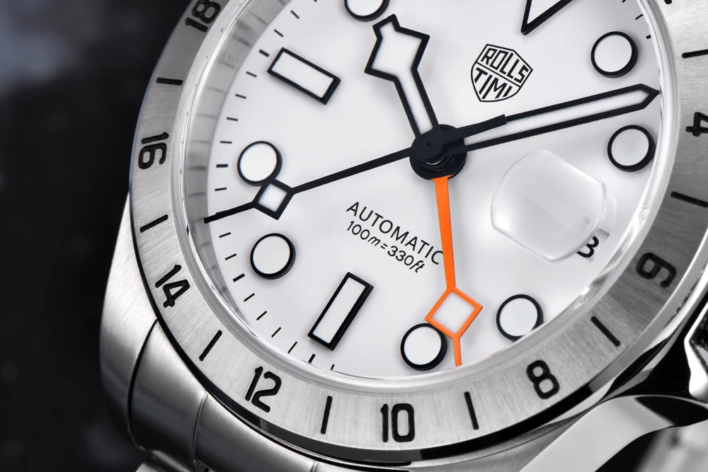 RollsTimi Explorer II — GMT automático con zafiro y Seiko NH34