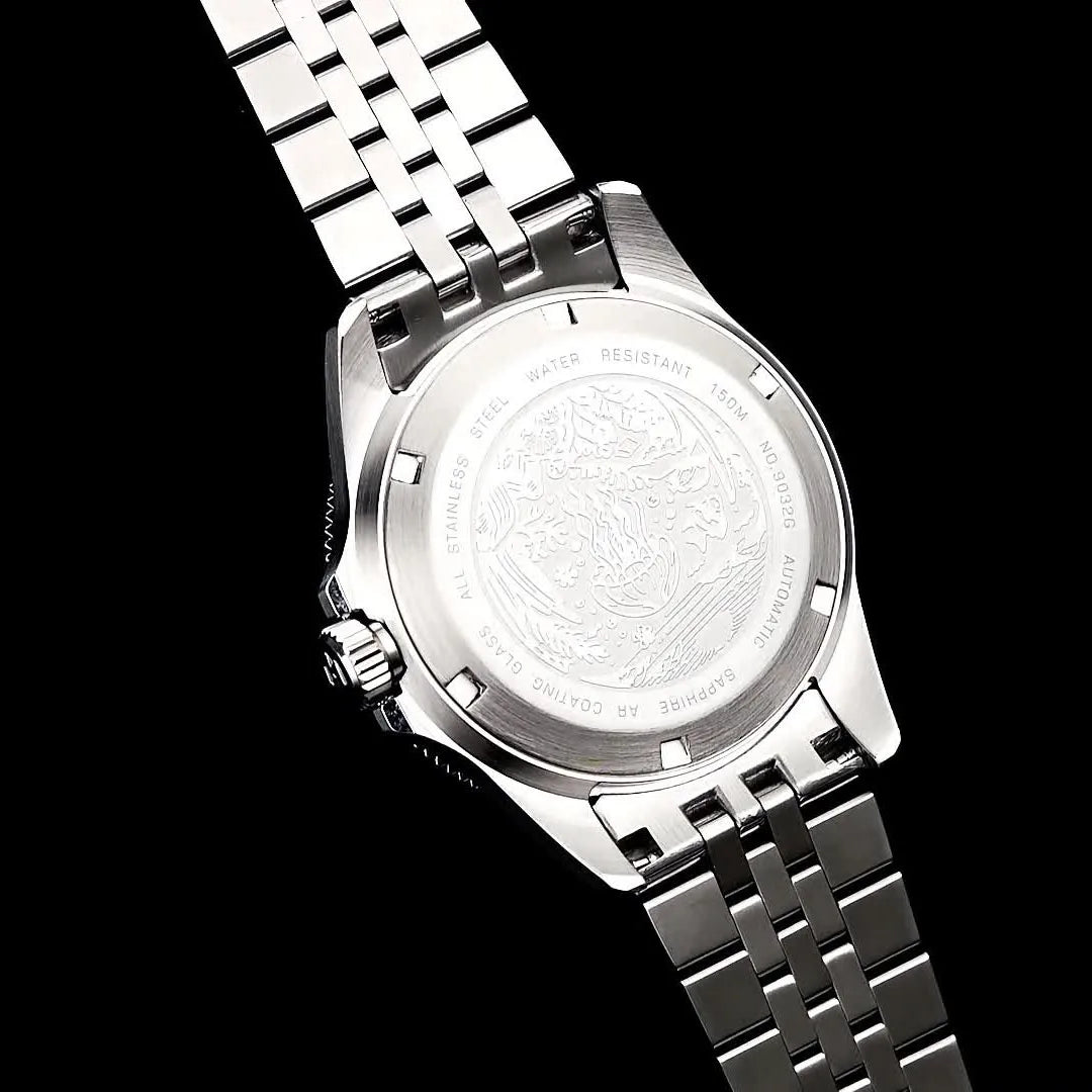 Wishdoit Black Bay — Diver automático con esfera de nácar (15 ATM)