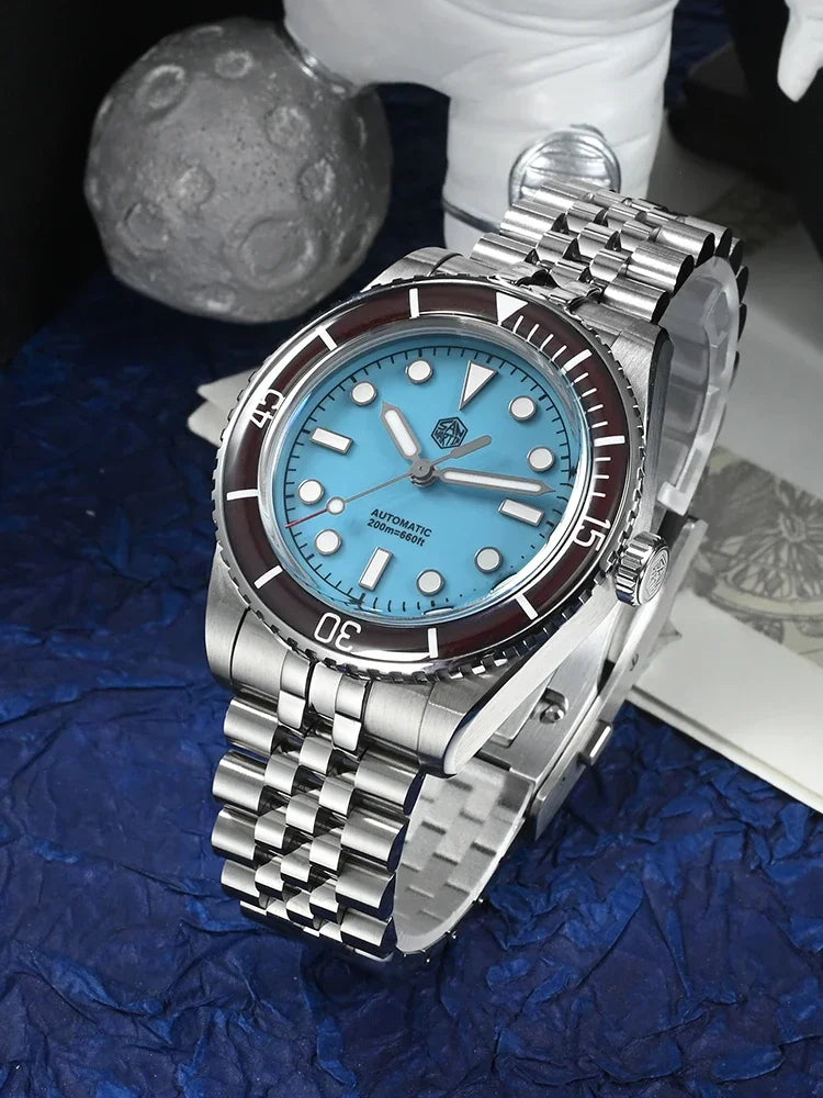 San Martin SN0133 — Diver vintage 40 mm con bisel zafiro y NH35 (20 ATM)
