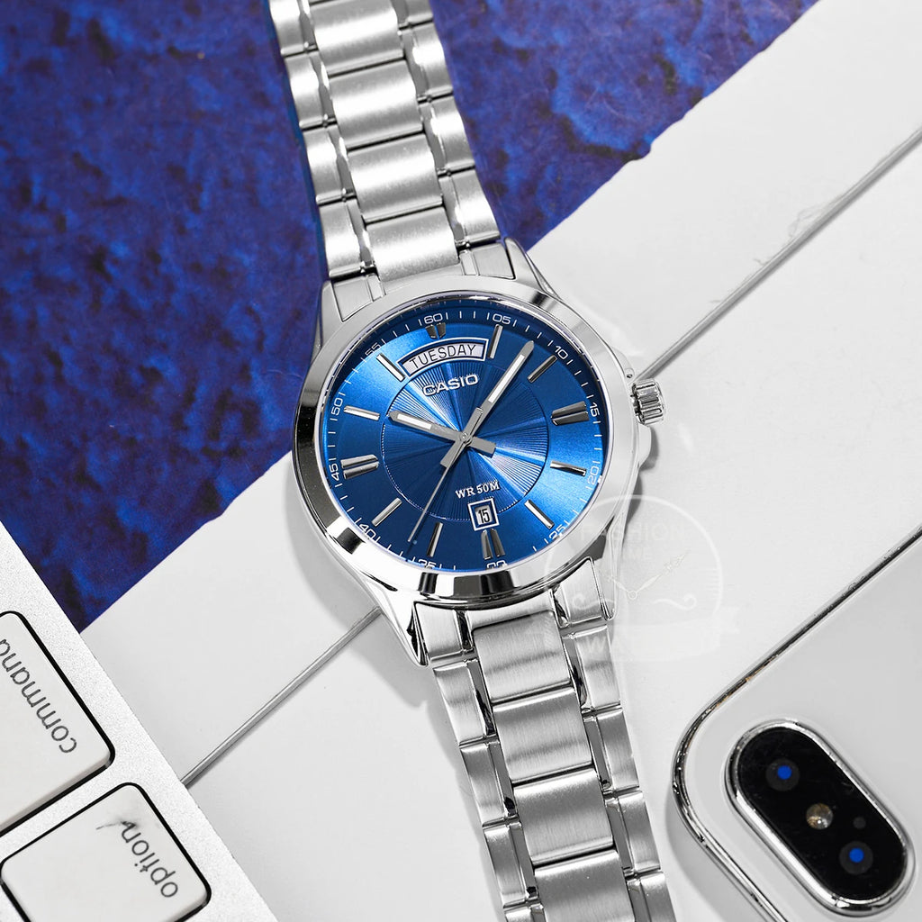 Casio MTP-1381D — Reloj clásico cuarzo con esfera limpia y fecha
