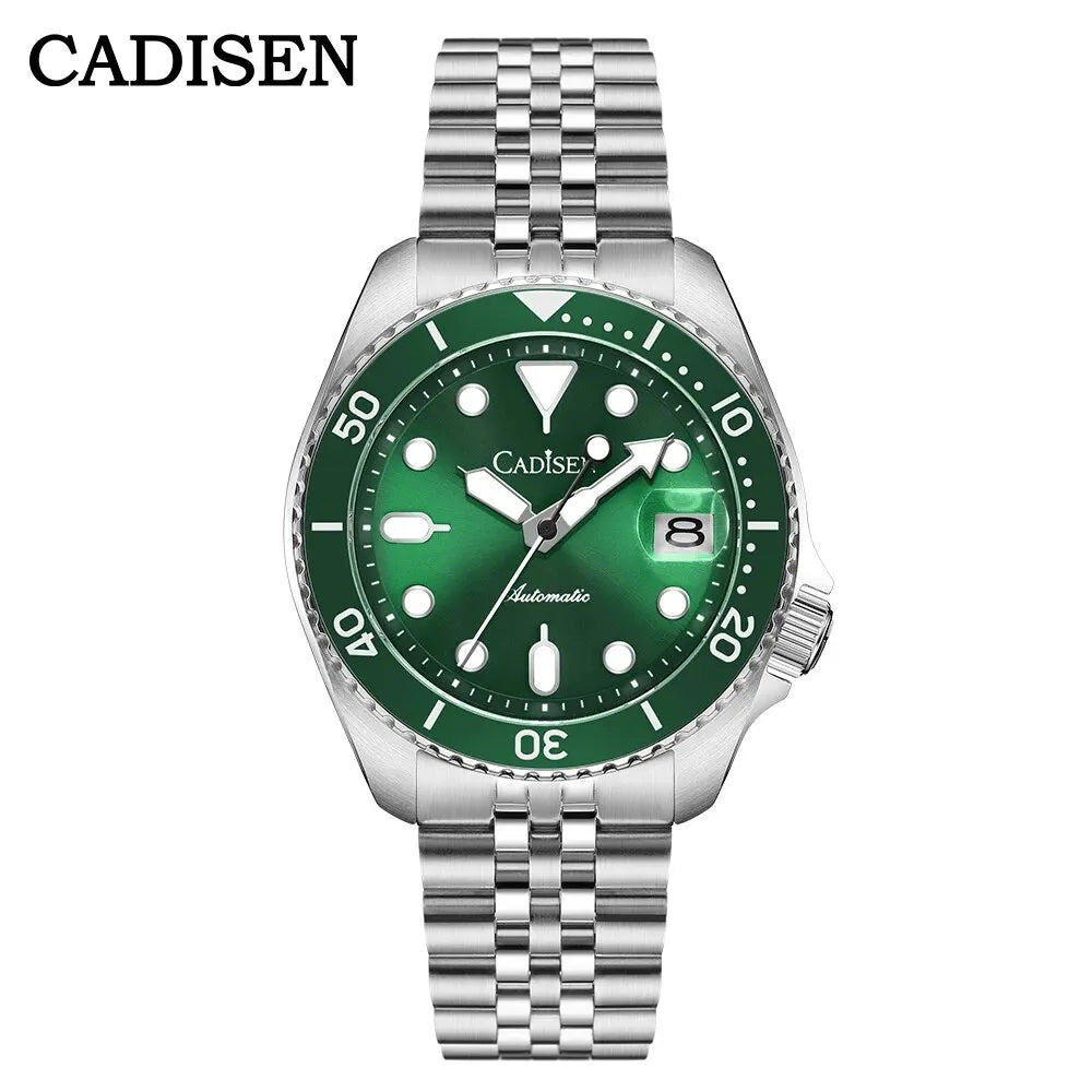 Cadisen GMT — Reloj automático con bisel cerámico y zafiro