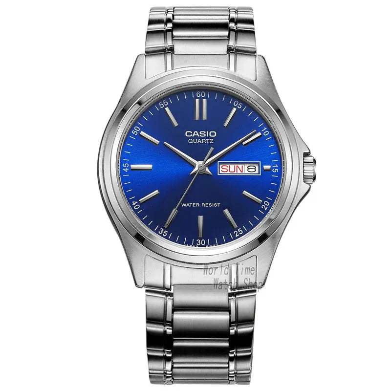 Casio MTP-1239D — Reloj de vestir extraplano 9 mm con día y fecha