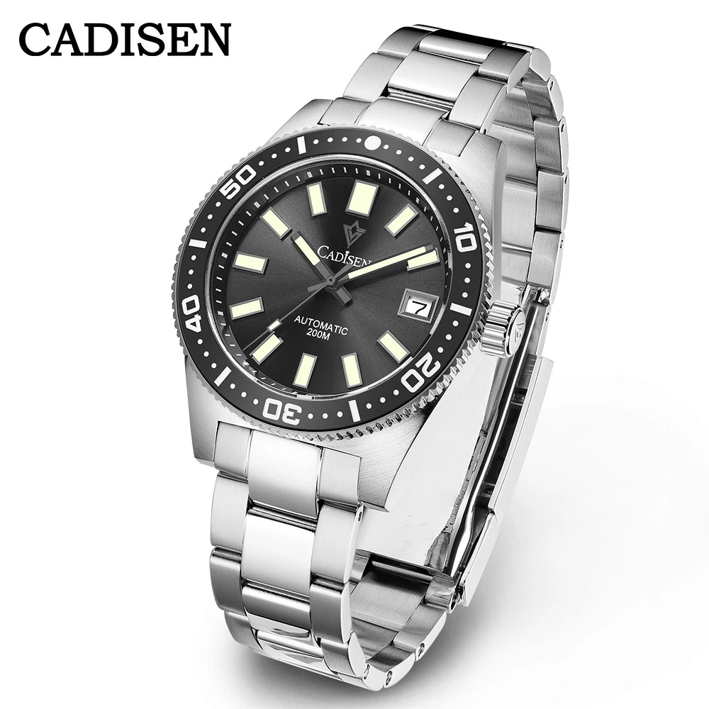 Cadisen Diver 38 mm — Reloj automático con zafiro y Miyota 8215 (20 ATM)