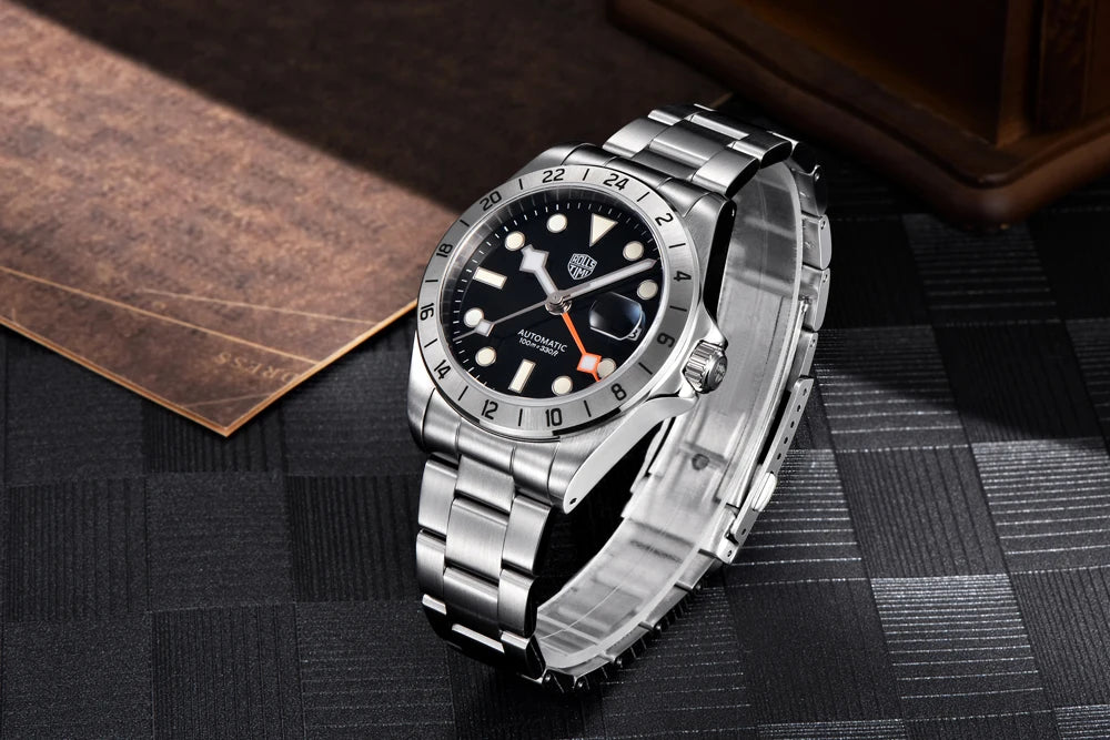RollsTimi Explorer II — GMT automático con zafiro y Seiko NH34