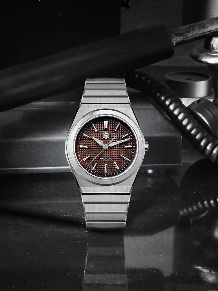 San Martin SN0152 — Reloj integrado tipo PRX esfera Waffle 3D y Miyota 90S5 (39 mm)