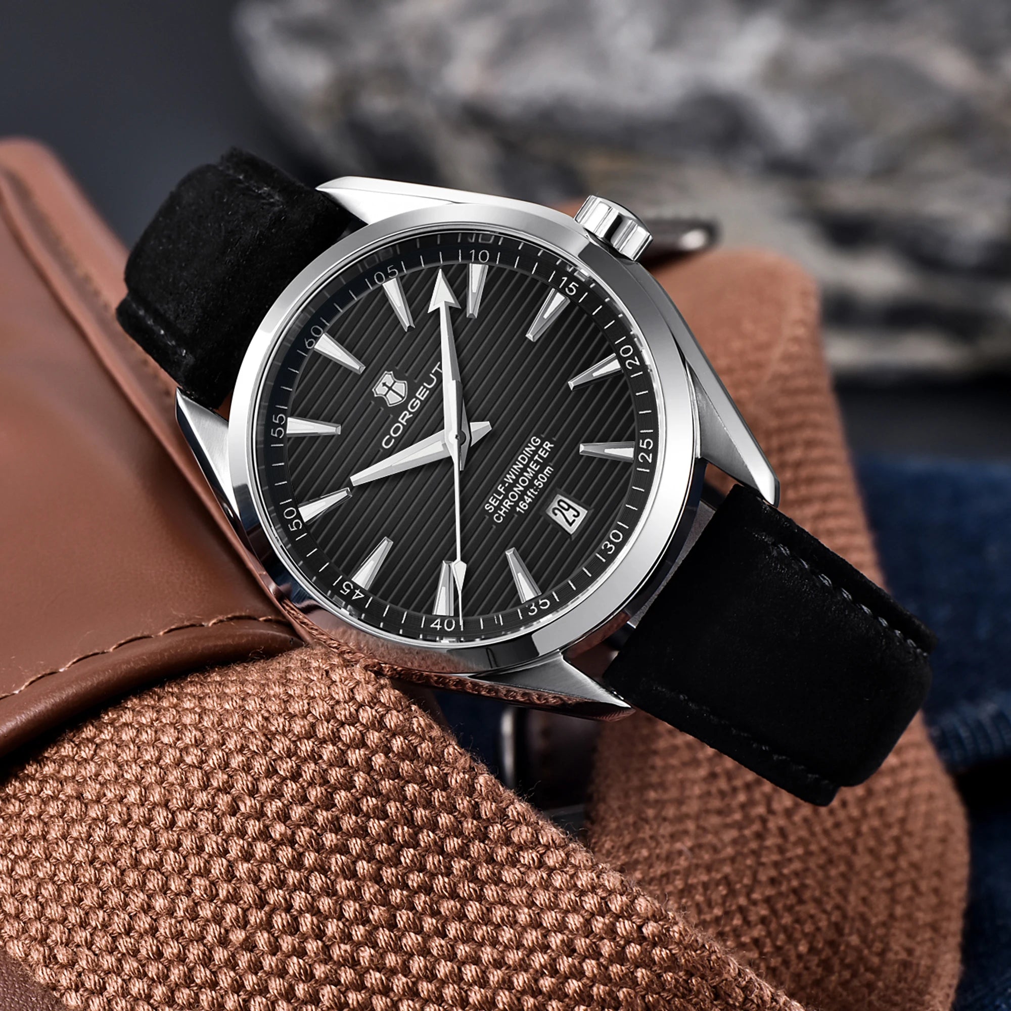 Corgeut 41 mm — Reloj automático diver con zafiro y Seiko NH35
