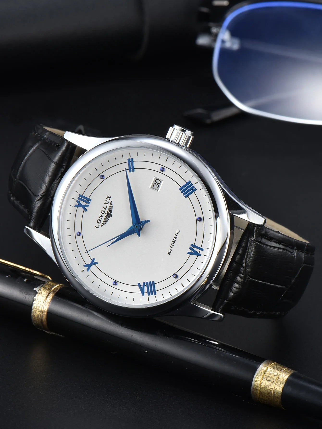 Longlux 8020LP — Reloj automático asequible con correa de cuero