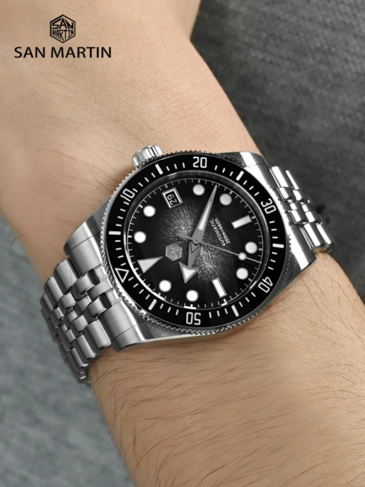 San Martin SN0148 — Submariner esfera esmalte JianZhan y Miyota 9015 (37,5 o 40 mm)