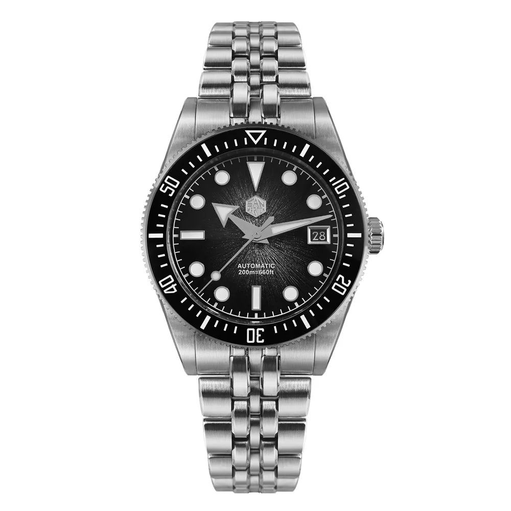 San Martin SN0148-GX — Diver esfera esmalte sunburst con Miyota 9015 (37,5 o 40 mm)