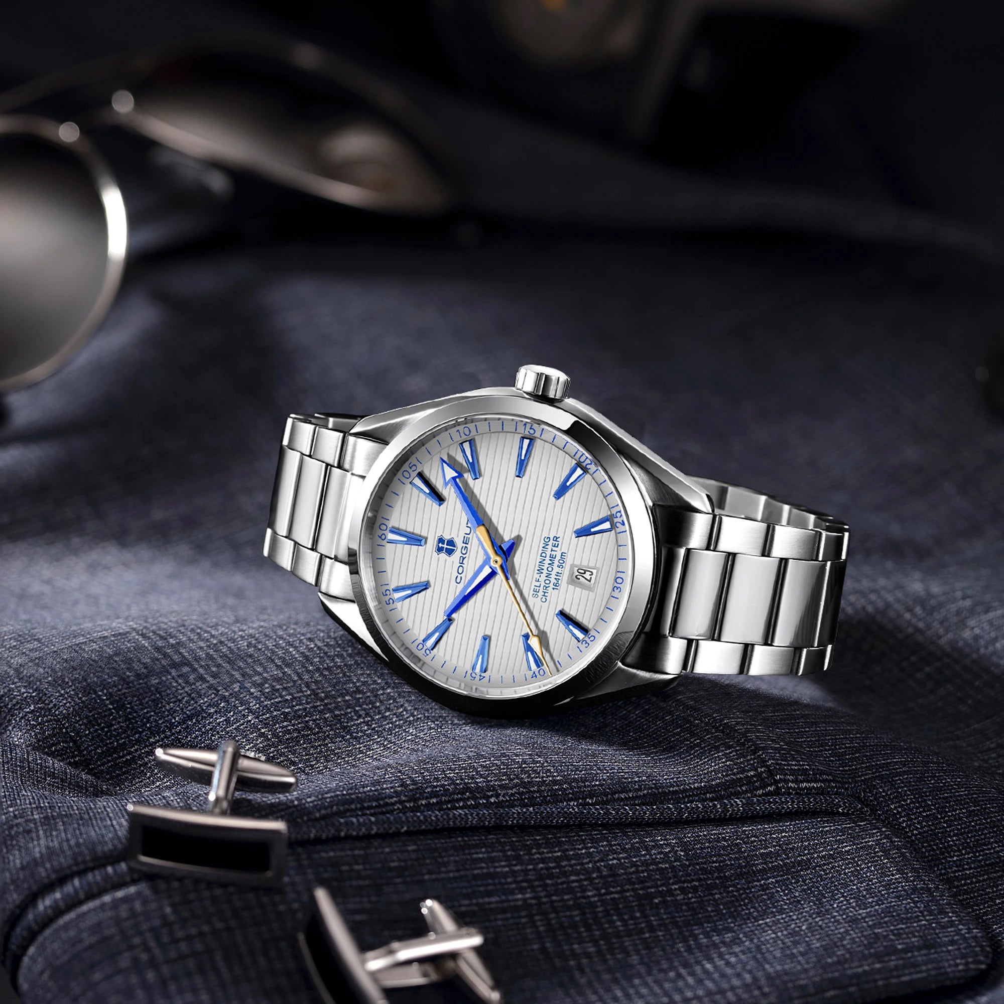 Corgeut 41 mm — Reloj automático diver con zafiro y Seiko NH35
