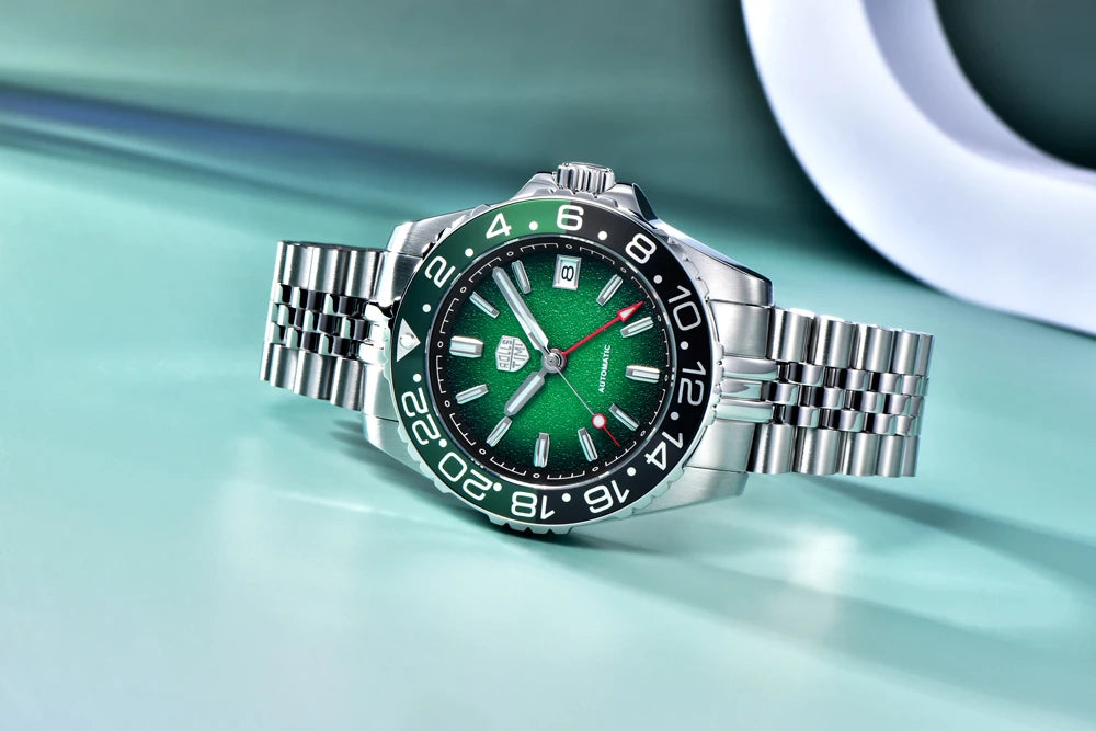 RollsTimi GMT — Automático con bisel cerámico, zafiro AR y Seiko NH34