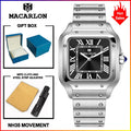 Macarlon Santos — Reloj automático cuadrado 38 mm con zafiro y Seiko NH35