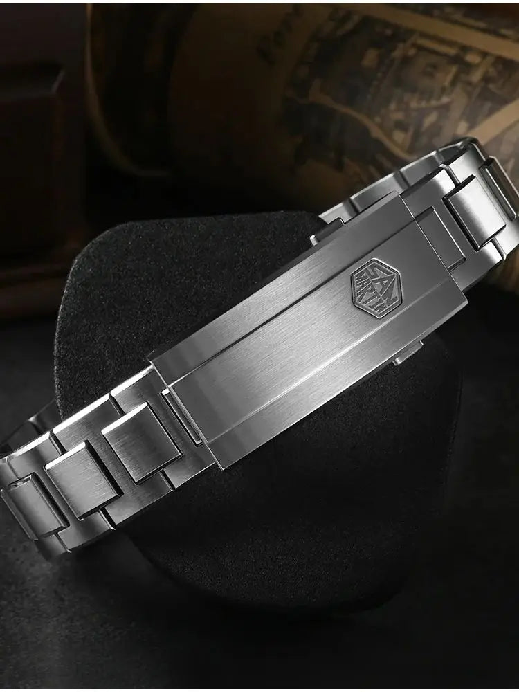 San Martin SN0150 — Reloj guilloché con esfera MOP y Miyota 9015 (39 mm)