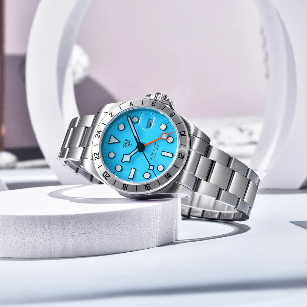 RollsTimi Explorer II — GMT automático con zafiro y Seiko NH34