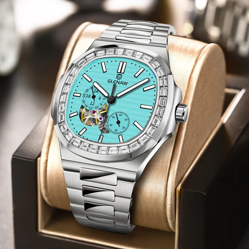 Glenaw Nautilus — Reloj automático integrado tipo Nautilus
