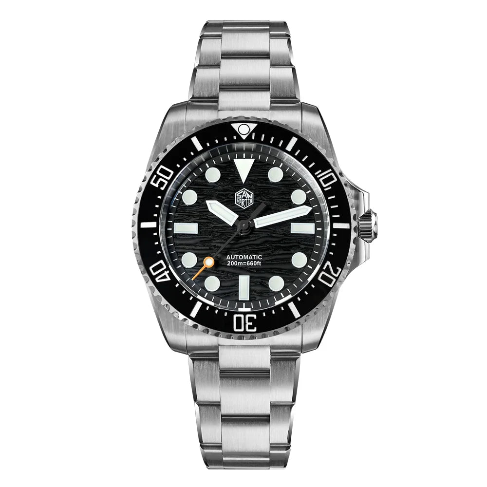 San Martin SN0126 — Submariner esfera Wave 3D esmaltada y Miyota 90S5 (38 mm)